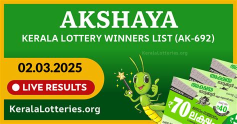 Akshaya Kerala Lottery Results Today (Winners List).